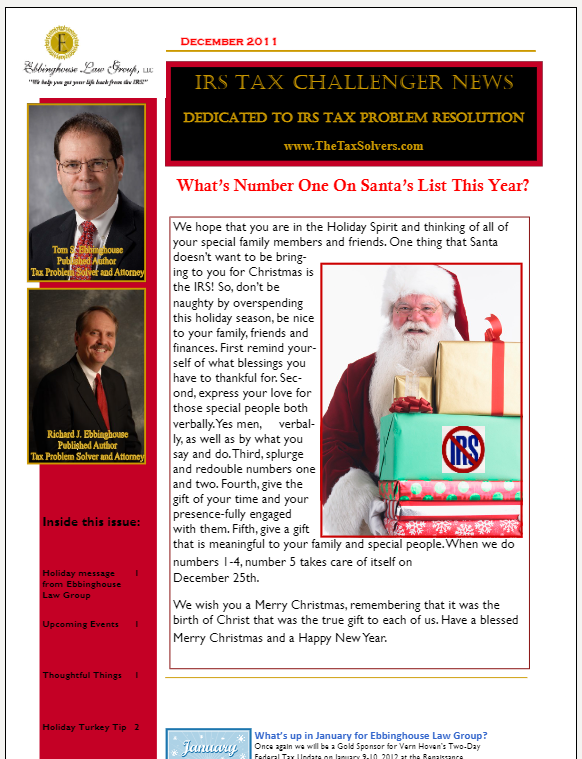 December 2011 Newsletter