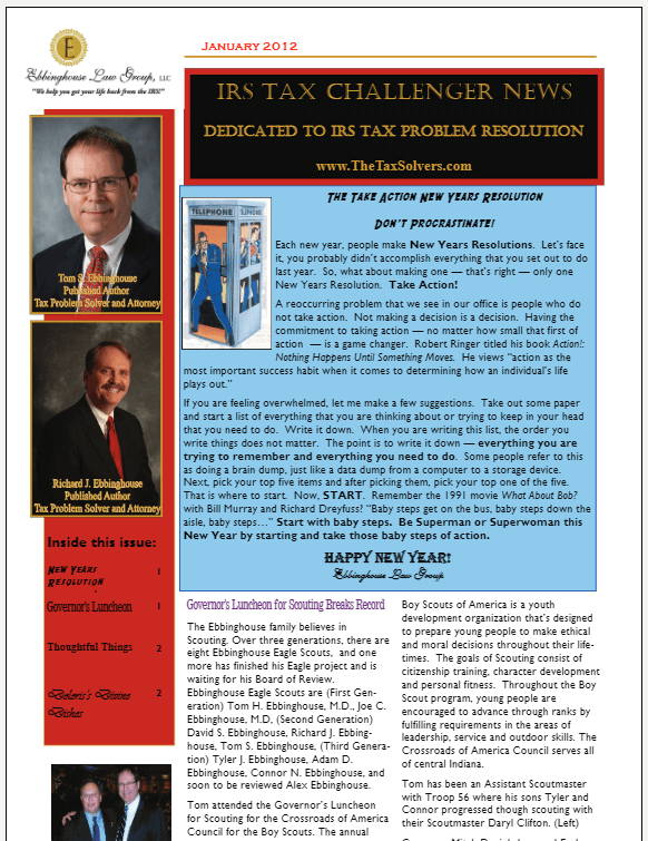 January 2012 Newsletter