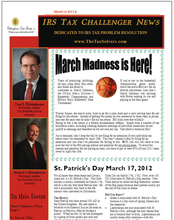 March 2012 Newsletter